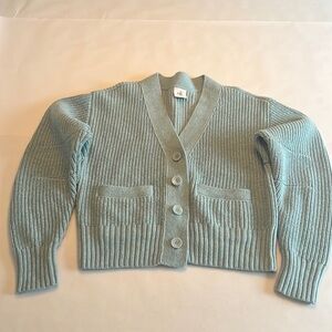 CABI Blue Knit Cardigan